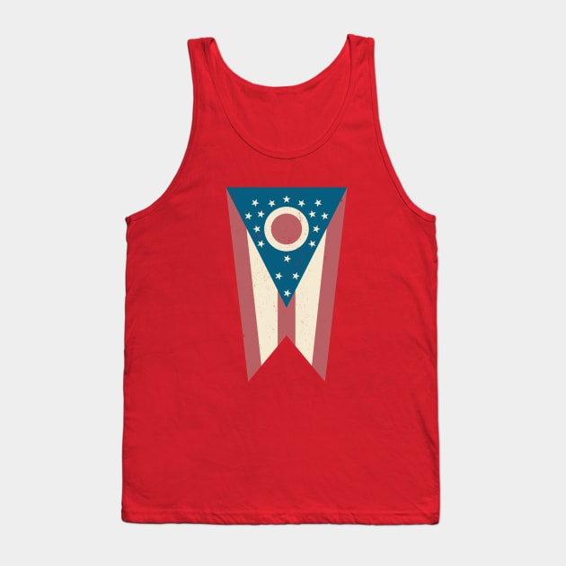 Ohio State Flag T-Shirt Vintage Distressed Tank Top by EmmaLoo